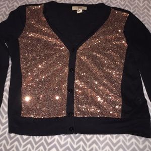 ISSI Gold Sequined Cardigan